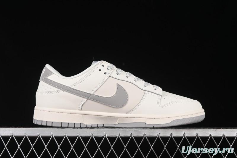 Nike SB Dunk Low Supreme The North Face Collaboration - Light Gray Reflective Swoosh Anniversary Custom Edition Low-Top Casual Skate Shoes - XX2025-628
