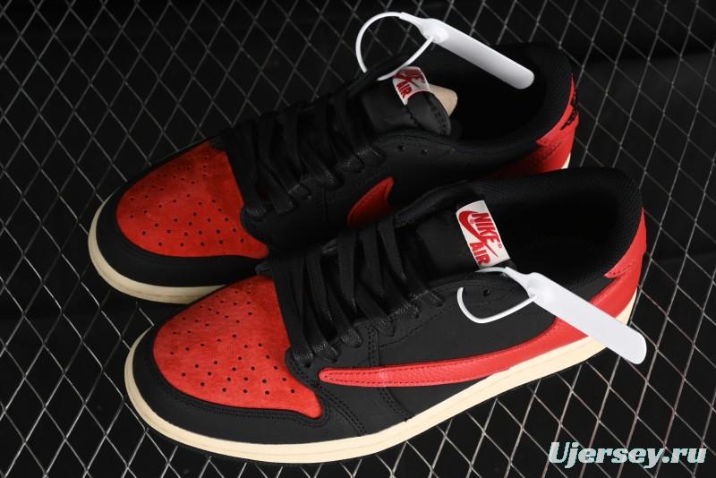 Nike Travis Scott x Air Jordan 1 Low OG AJ1 Reverse Swoosh Sneakers - DM7866-061