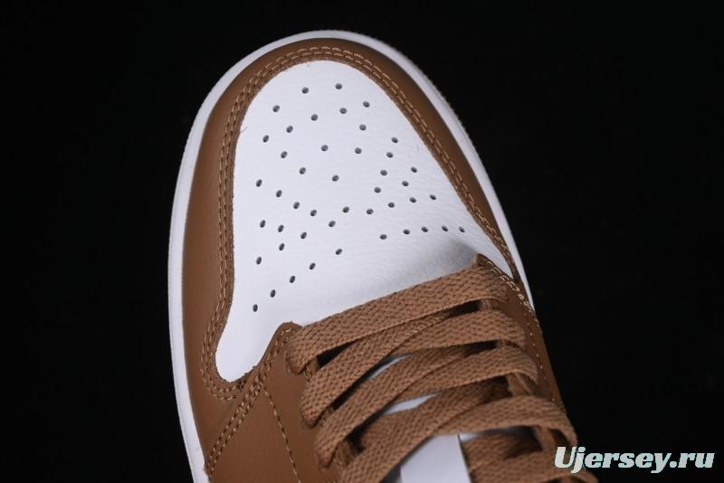 Nike Air Jordan 1 Low AJ1 White Tan Low Top Casual Sneakers - DC0774-202