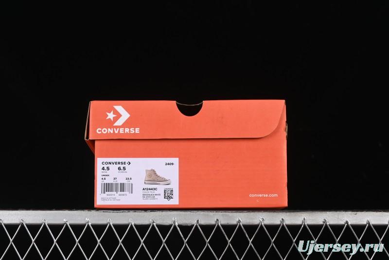 Converse Chuck 1970s Winter Waterproof Leather High-Top Sneakers with Gold Eyelets and Fleece Lining - A12443C