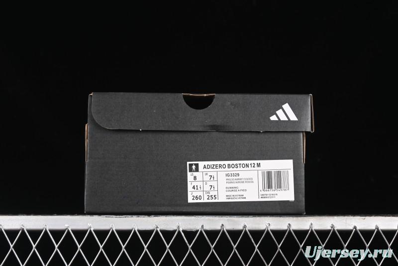 Adidas Adizero Boston 12 M Running Shoes with Lightstrike Pro and ENERGYROD - IG3329