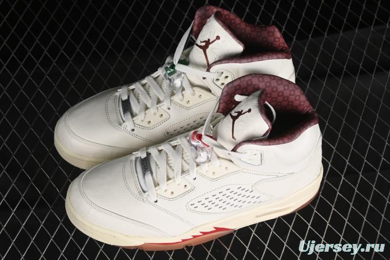 Nike Air Jordan 5 Retro "El Grito" Basketball Shoes with Mexican Flag Color Scheme - HF8833-100