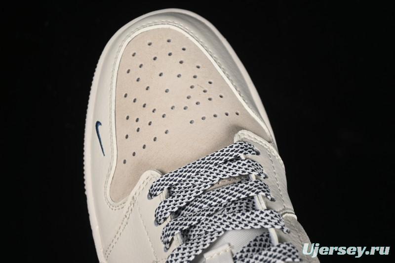 Nike Air Jordan 1 Low Stussy Collaboration - Light Beige Retro Basketball Shoes - SJ9950-027
