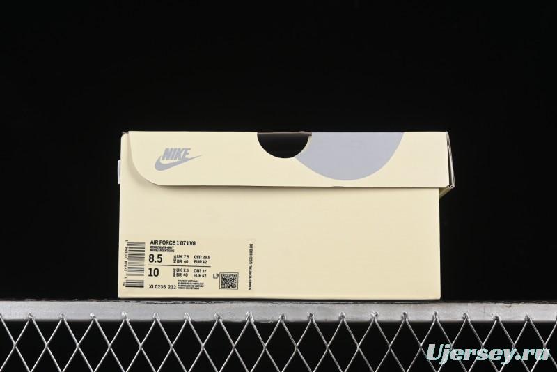 Nike Air Force 1 '07 Mid Casual Sneakers in Light Grey with 3M Reflective Details and Crystal Outsole - XL0236-232