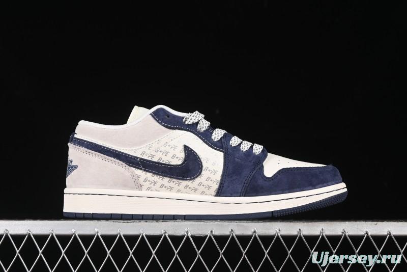 Nike Air Jordan 1 Low BAPE Collaboration Retro Basketball Shoes - WG8850-015