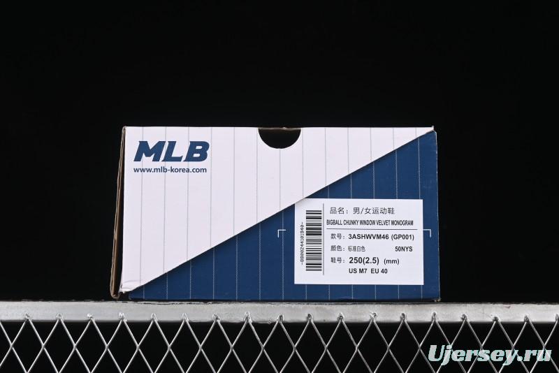 New York Yankees MLB Bigball Chunky Window Velvet Monogram Thick Sole Casual Running Shoes - 3ASHWVM4650NYS