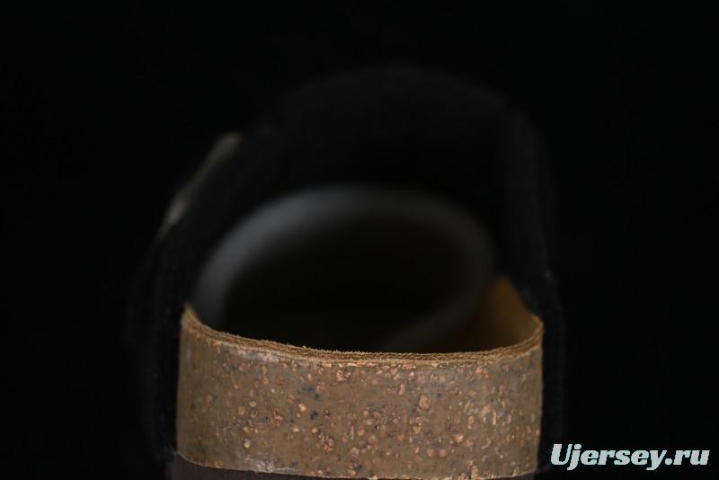 Birkenstock Half Open Toe Sandals with Smokeless Coal Wool Upper - G.D4