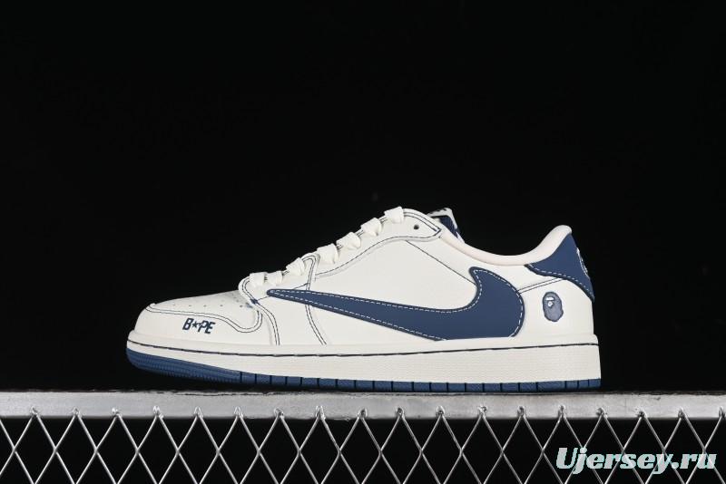 Nike Travis Scott x Fragment Design x Air Jordan 1 Low OG SP AJ1 Bape Collaboration - CH6336-008