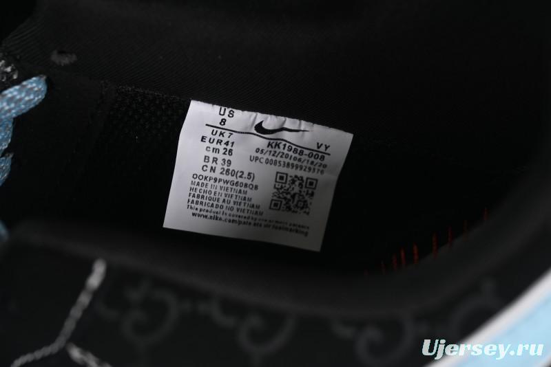 Nike Air Force 1 '07 Low Stussy Collaboration - Black Tiffany Low-Top Casual Sneakers - KK1988-008