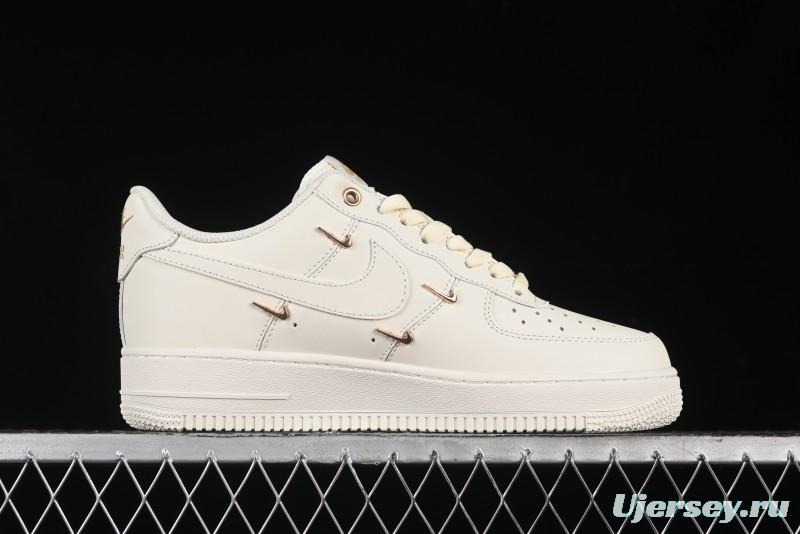 Nike Air Force 1 '07 Low Casual Sneakers with Mint Mambo Anime Theme and Gold Spray - ZH0316-040