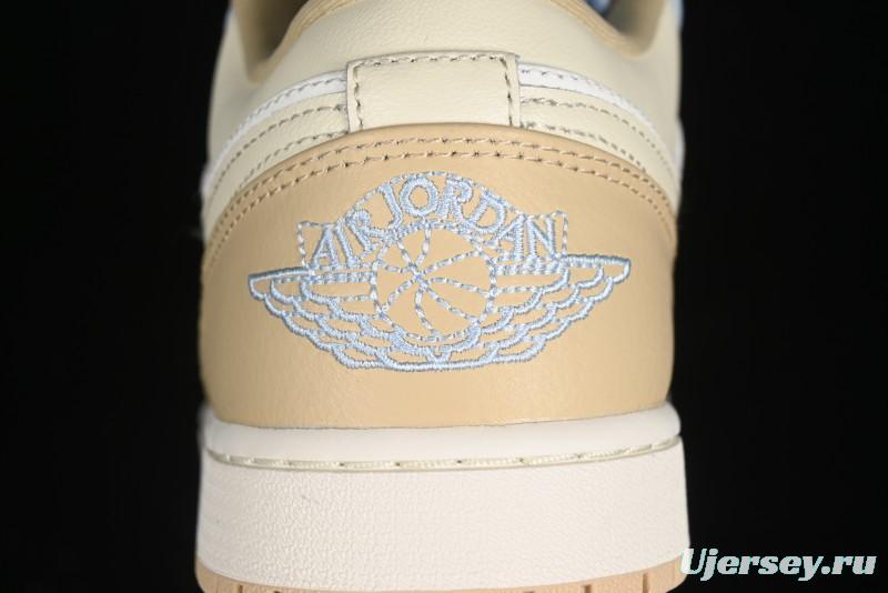 Nike Air Jordan 1 Low OG AJ1 White Brown Low Top Casual Basketball Shoes - HQ4186-111