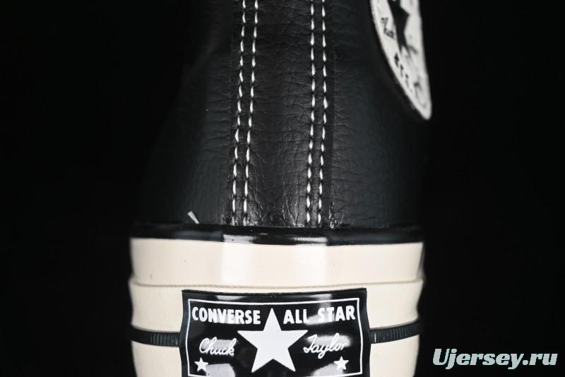 Converse Chuck 70s High Top Canvas Sneakers with Fur Lining in Black & White - A13863C