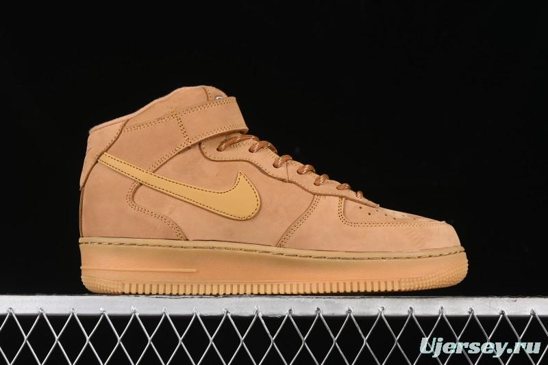 Nike Air Force 1 '07 Mid Suede Casual Sneakers in Wheat - DJ9158-200