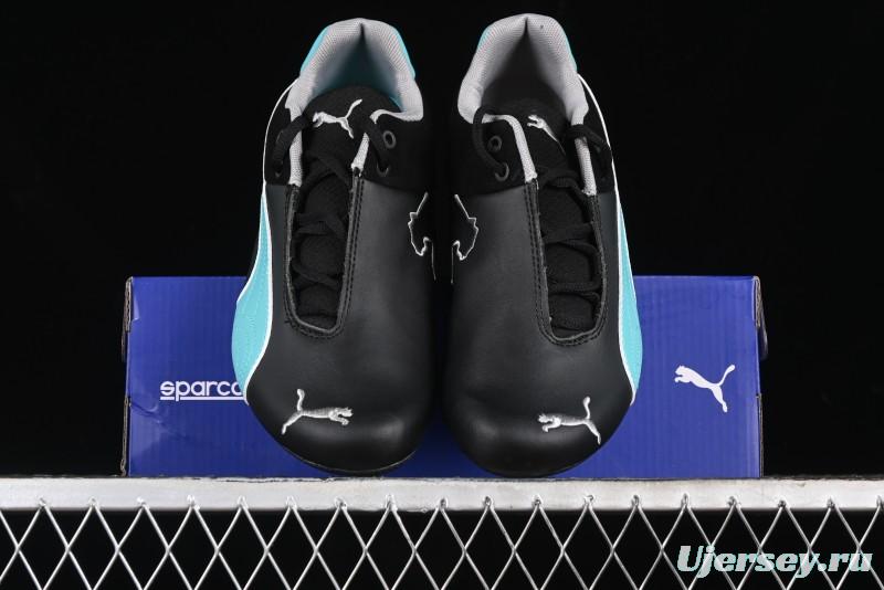 Puma Sparco Future Round Toe Lace-Up Low-Top Lifestyle Casual Shoes in Leather and Fabric - 308155-01