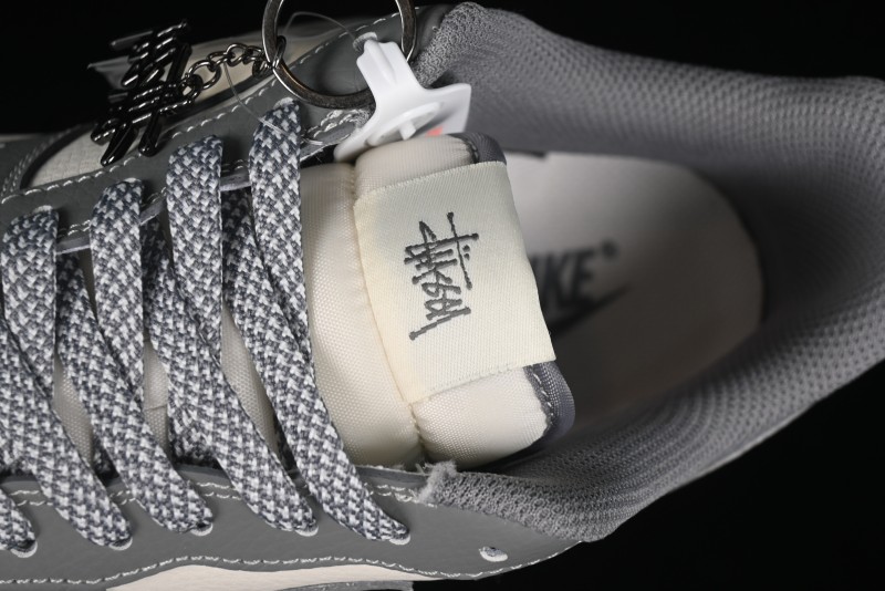Nike Air Force 1 '07 Low Stussy Collaboration - Premium Gray Low-Top Casual Sneakers - BB5353-512