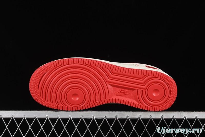 Nike Air Force 1 '07 Low Comme des Garcons Collaboration - Off-White Red Line Low-Top Casual Sneakers - KK3333-001