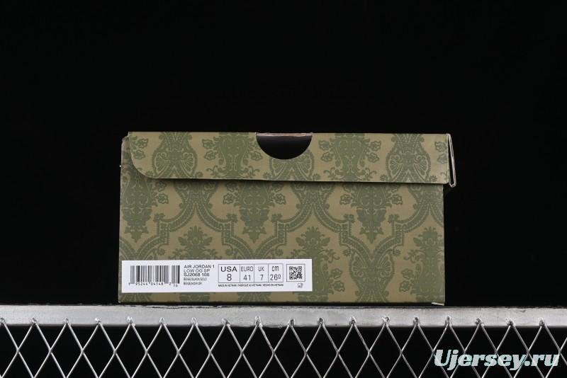 Nike Travis Scott x Fragment Design x Air Jordan 1 Low OG SP AJ1 Retro Sneakers - SJ2068-106