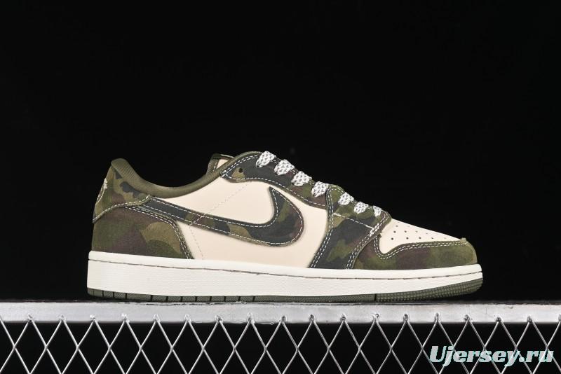 Nike Air Jordan 1 Low OG SP Travis Scott x Fragment Design Collaboration Sneakers - CH6336-014