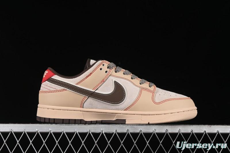 Nike SB Dunk Low SUP Collaboration - Distressed Black Swoosh Anniversary Custom Low-Top Skate Shoes - MM1089-021