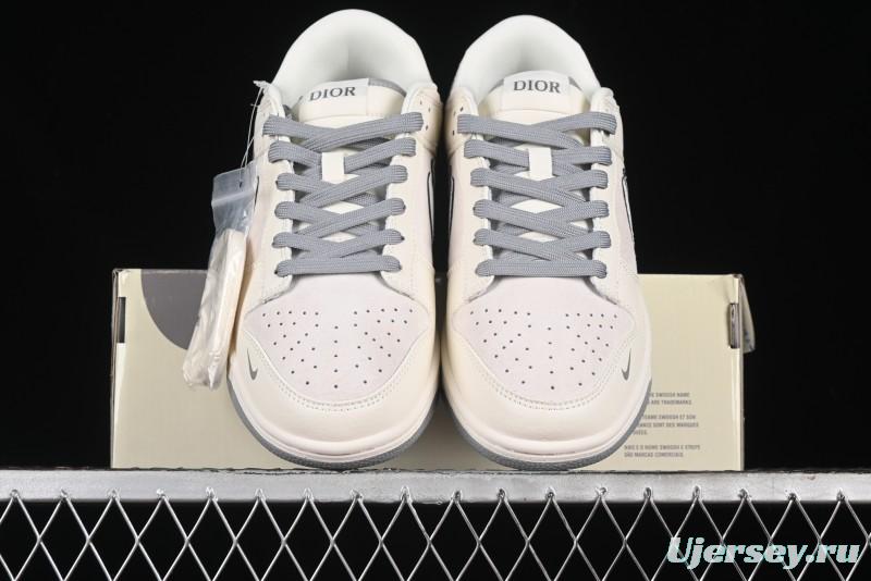 Nike SB Dunk Low Dior Collection - Beige Grey Blue Hook Anniversary High-End Custom Low-Top Casual Sneakers - XD6188-042