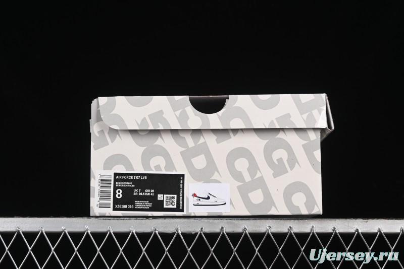 Nike Air Force 1 '07 Low The North Face Collaboration - White Blue Red Casual Sneakers - XZ6188-016