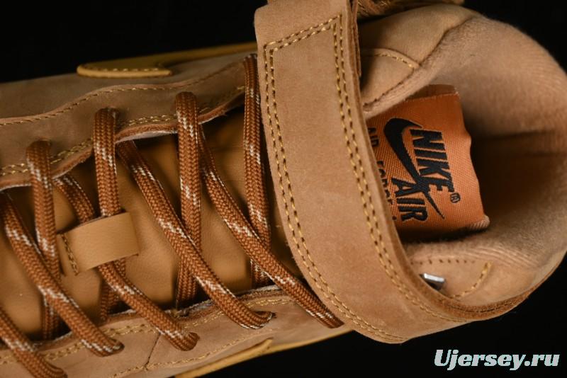 Nike Air Force 1 '07 Mid Suede Casual Sneakers in Wheat - DJ9158-200