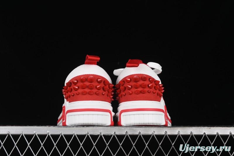 Christian Louboutin Astroloubi Comfortable Fashion Low-Top Sneakers White Red - X.D4
