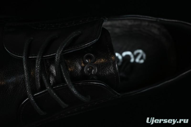 Ecco Block Brogue Business Derby Round Toe Genuine Leather Dress Shoes - 63667201001