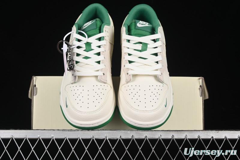 Nike SB Dunk Low Gucci Collaboration - Custom White Swoosh Leather Patch Anniversary Edition Low-Top Casual Skate Shoes - KK1688-052