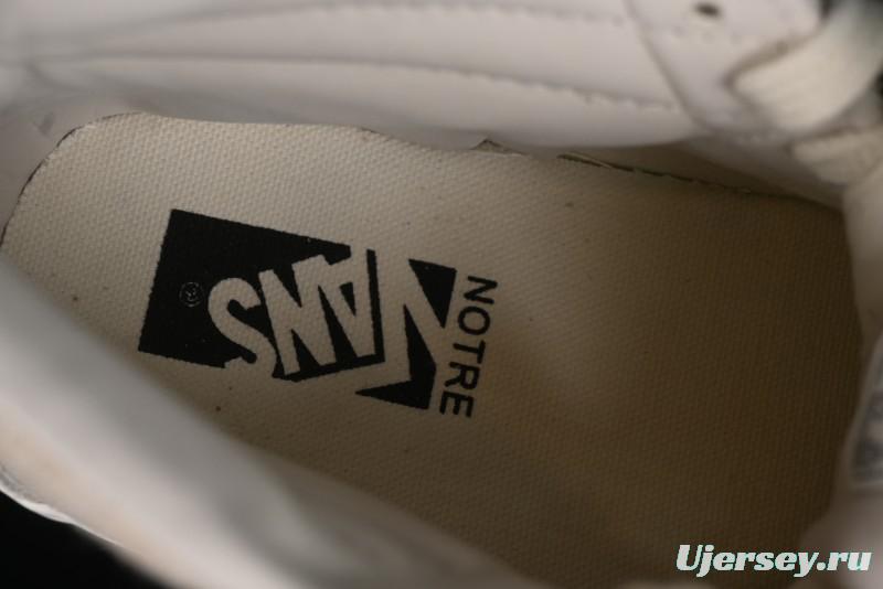 Vans Notre Premium Sk8-Hi High-Top Skate Shoes with Upgraded Suede and Linen Materials - VN000CR0BWQ