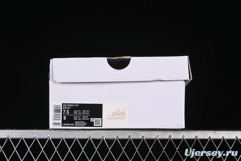 Nike Air Force 1 Low x Capybara "Pearl Girl" Casual Sneakers with Lace-Up Design - LV0506-505