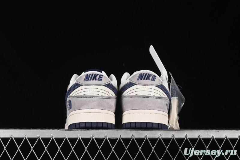 Nike SB Dunk Low The North Face Collaboration - Grey Pig Eight Blue Hook Anniversary High-End Custom Low-Top Casual Skate Shoes - SJ1089-010