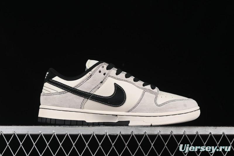 Nike SB Dunk Low SUP Collaboration - Gray White Black Swoosh Anniversary High-End Custom Low-Top Casual Skate Shoes - MM1089-019