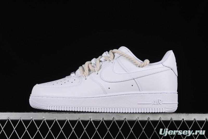 Nike Air Force 1 '07 Low White Deconstructed Casual Sneakers - CW2288-046