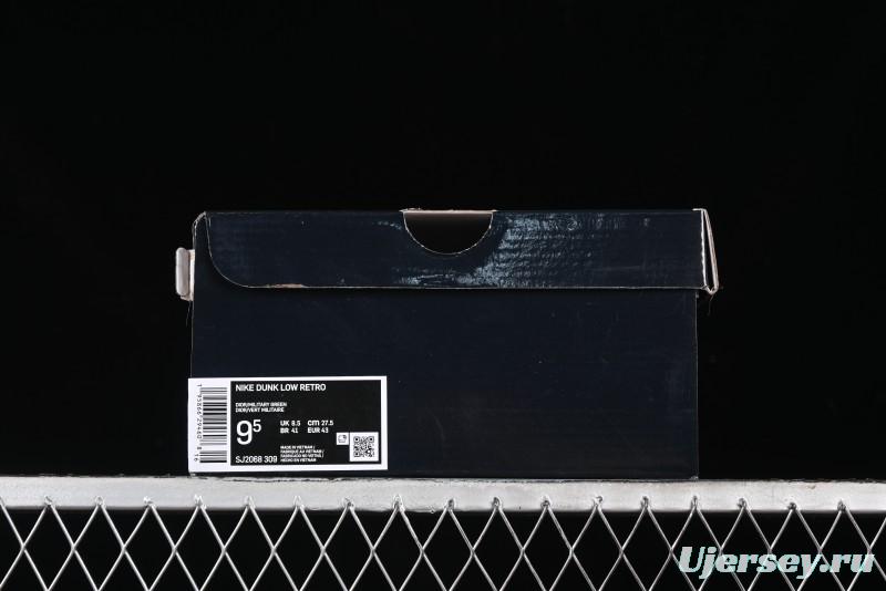 Nike SB Dunk Low Dior Collaboration - Strap Woven Green Check Anniversary High-End Custom Low-Top Casual Skate Shoes - SJ2068-309