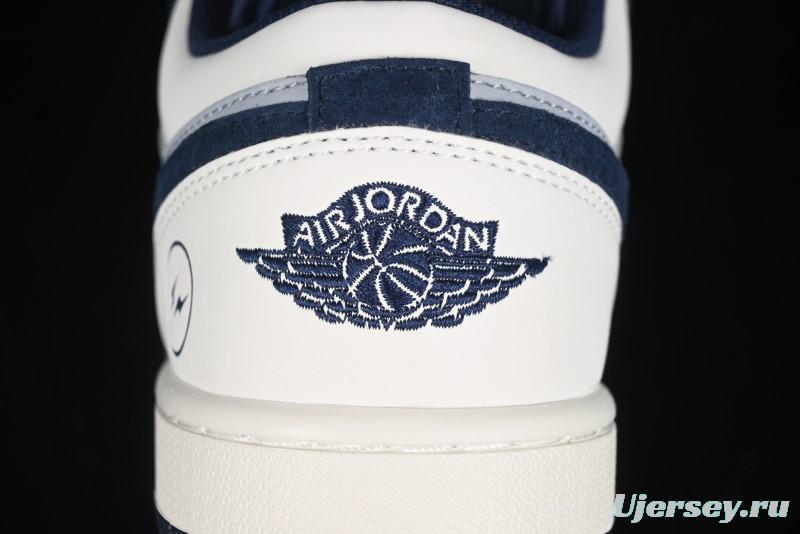 Nike Air Jordan 1 Low Retro Basketball Shoes in White Grey Blue - DC2024-026