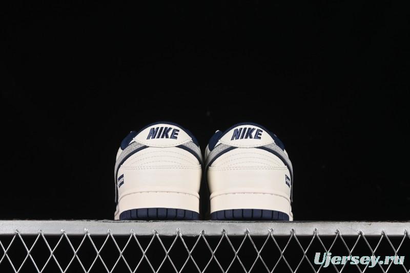 Nike SB Dunk Low Supreme Collaboration - Off-White Double Swoosh Anniversary Custom Low-Top Casual Sneakers - XX2025-288