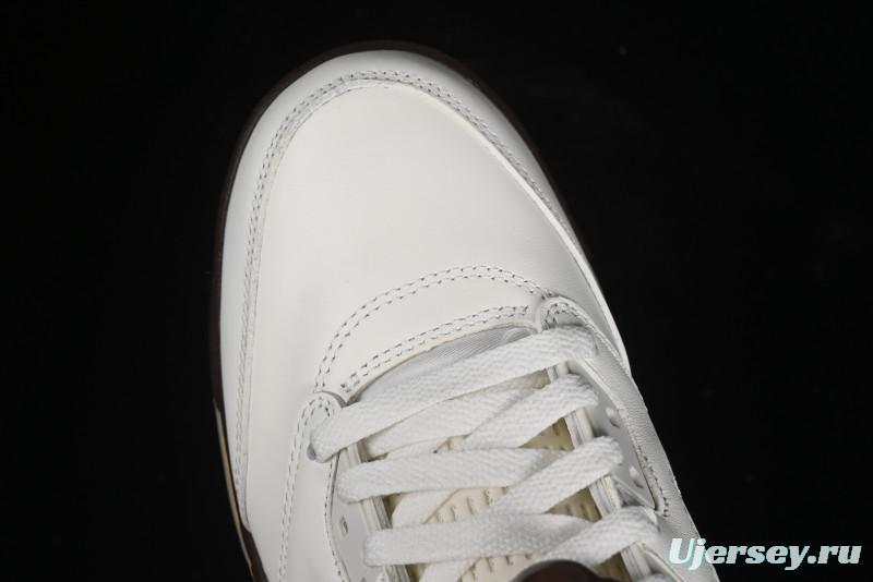 Nike Air Jordan 5 Retro Basketball Shoes in White/Tan - DD9336-200