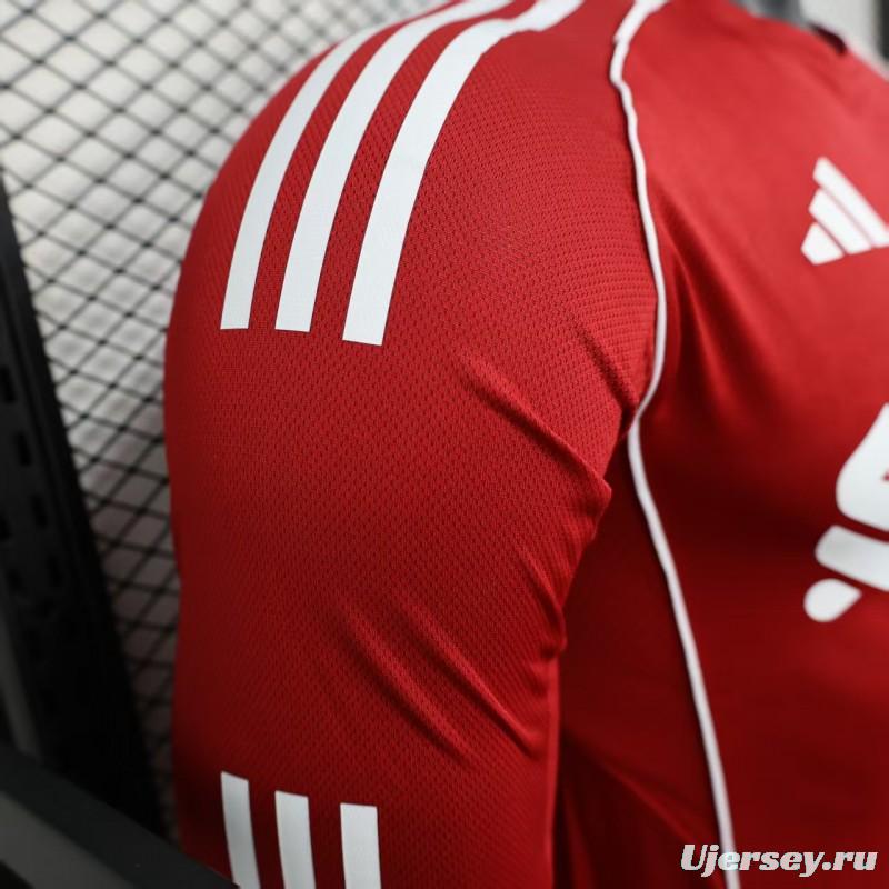 Player Version 25/26 LIverpool Home Long Sleeve Jersey