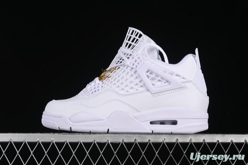 Nike Air Jordan 4 Retro Basketball Shoes with Net Design - FV7251-107