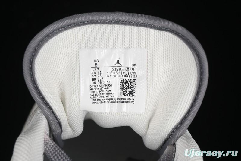 Nike Air Jordan 1 Low AJ1 The North Face Collaboration - Off White Grey Silver Trim Retro Basketball Shoes - SJ9950-039