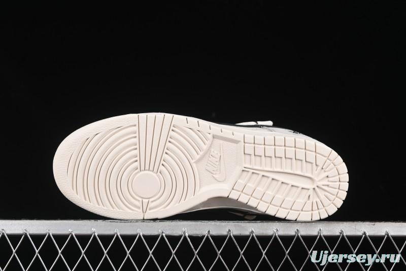 Nike SB Dunk Low Stussy Bandana Black Swoosh Anniversary Custom Low-Top Casual Skate Shoes - SJ2068-306