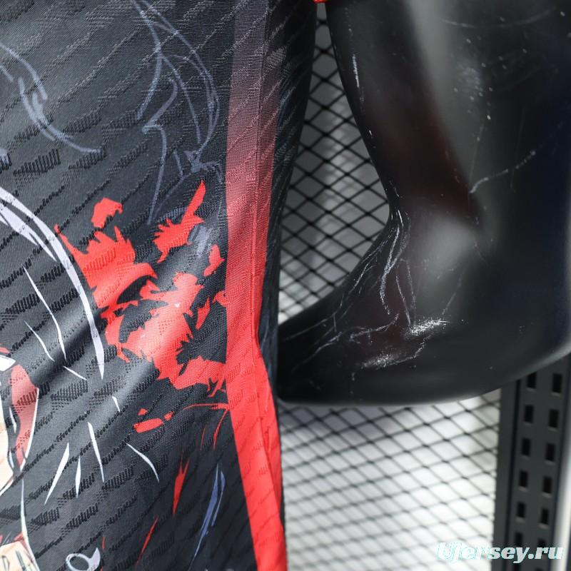 Player Version 2025 Japan National Team Black with Anime Character Design Jersey