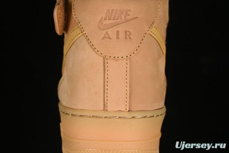 Nike Air Force 1 '07 Mid Suede Casual Sneakers in Wheat - DJ9158-200