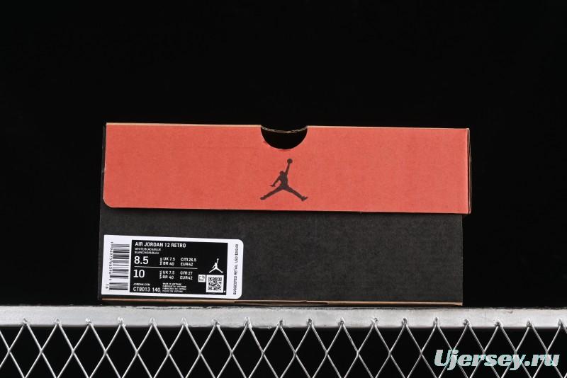 Nike Air Jordan 12 Retro Basketball Shoes in White and Blue - CT8013-140