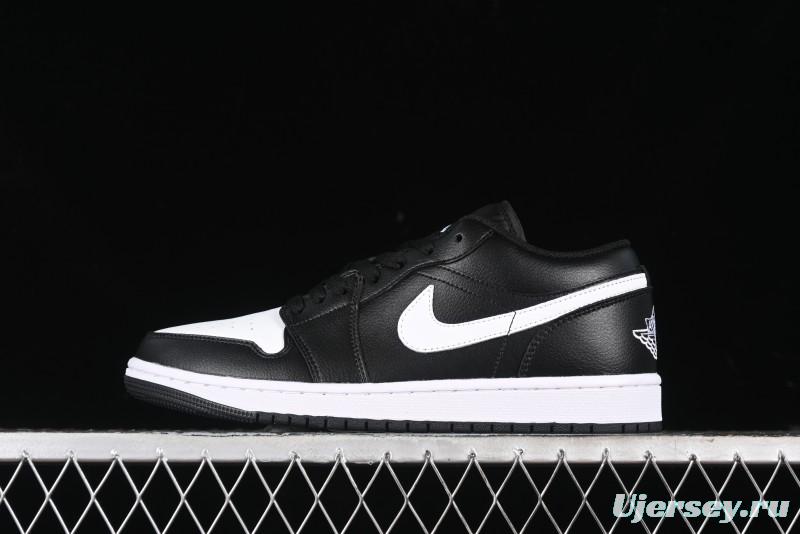 Nike Air Jordan 1 Low Retro Basketball Shoes in Black and White - 553558-043