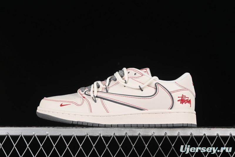 Nike Travis Scott x Fragment Design x Air Jordan 1 Low OG SP AJ1 Sneakers - SJ0086-136
