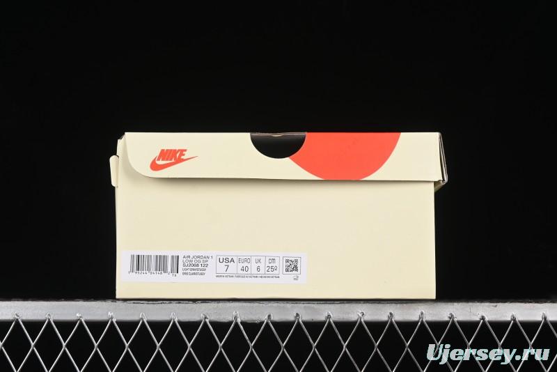 Nike Travis Scott x Fragment Design x Air Jordan 1 Low OG SP AJ1 Retro Sneakers - SJ2068-122