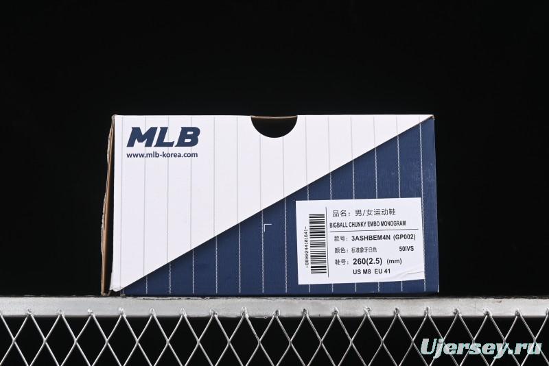 New York Yankees MLB Bigball Chunky Embo Monogram Thick Sole Sandals - 3ASHBEM4N50IVS