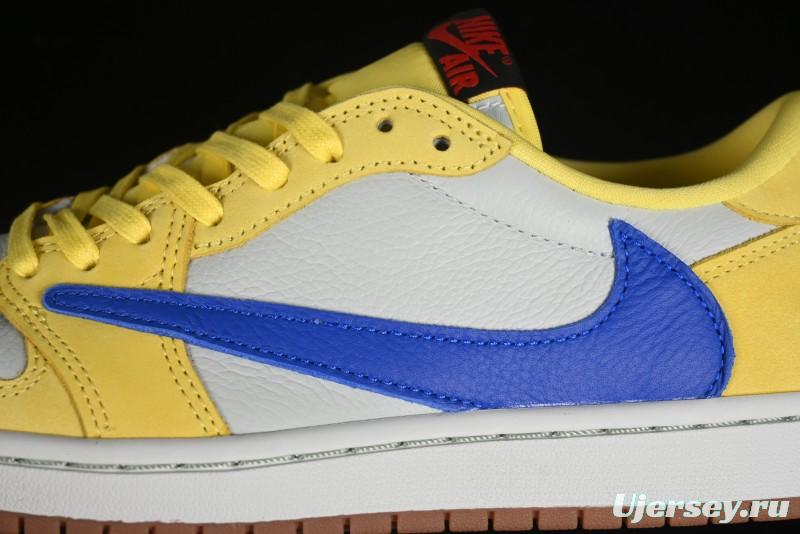 Nike Travis Scott x Air Jordan 1 Low OG AJ1 Collaboration Shoes with Reverse Swoosh - DZ4137-700